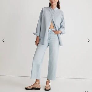 Madewell The Perfect Vintage Wide Leg Cropped Jeans